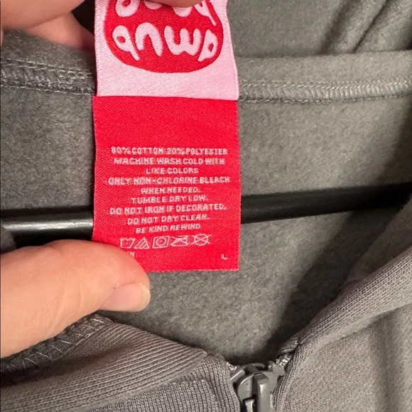 Dumbgood Friday the 13th Graphic Grey Zip Hoodie Jason Horror You’re All Doomed - Picture 6 of 8